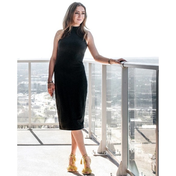 Kit and Ace Gray Reveal & Conceal Midi Dress Sz 4 - Picture 3 of 14